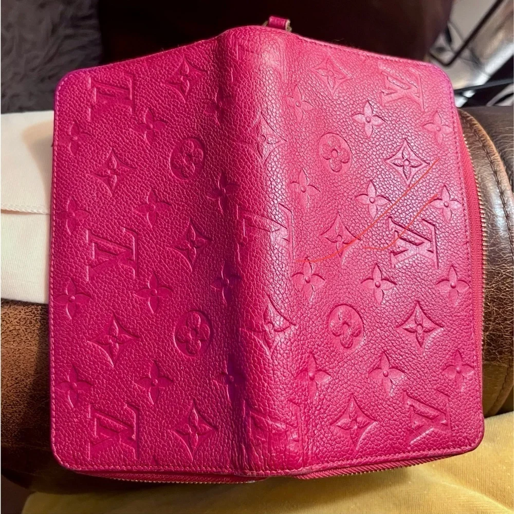 Louis Vuitton Empreinte Zippy Wallet Red | Leather | Dust Bag & Box